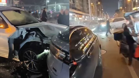 乐山酒驾连撞七车